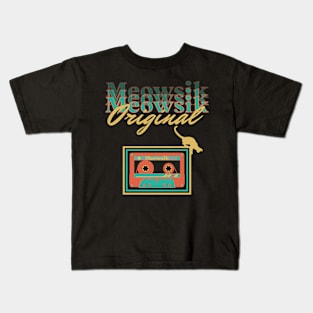 Retro Meowsik-Cat and Music lovers- Kids T-Shirt